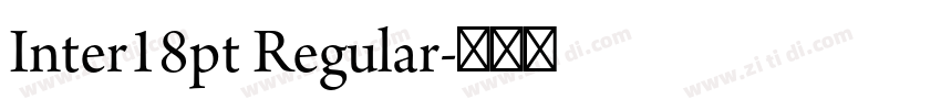 Inter18pt Regular字体转换